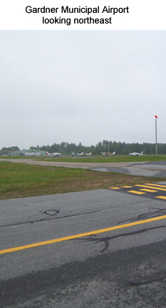 Gardner Airport looking northeast