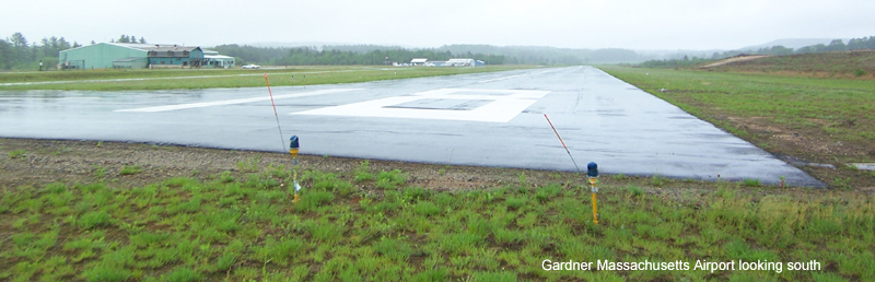 Gardner Massachusetts Airport looking south